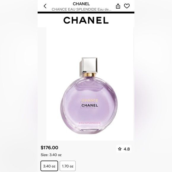 CHANEL Chance Eau Splendide Lavender Perfume 3.4 oz NWT - Picture 3 of 14